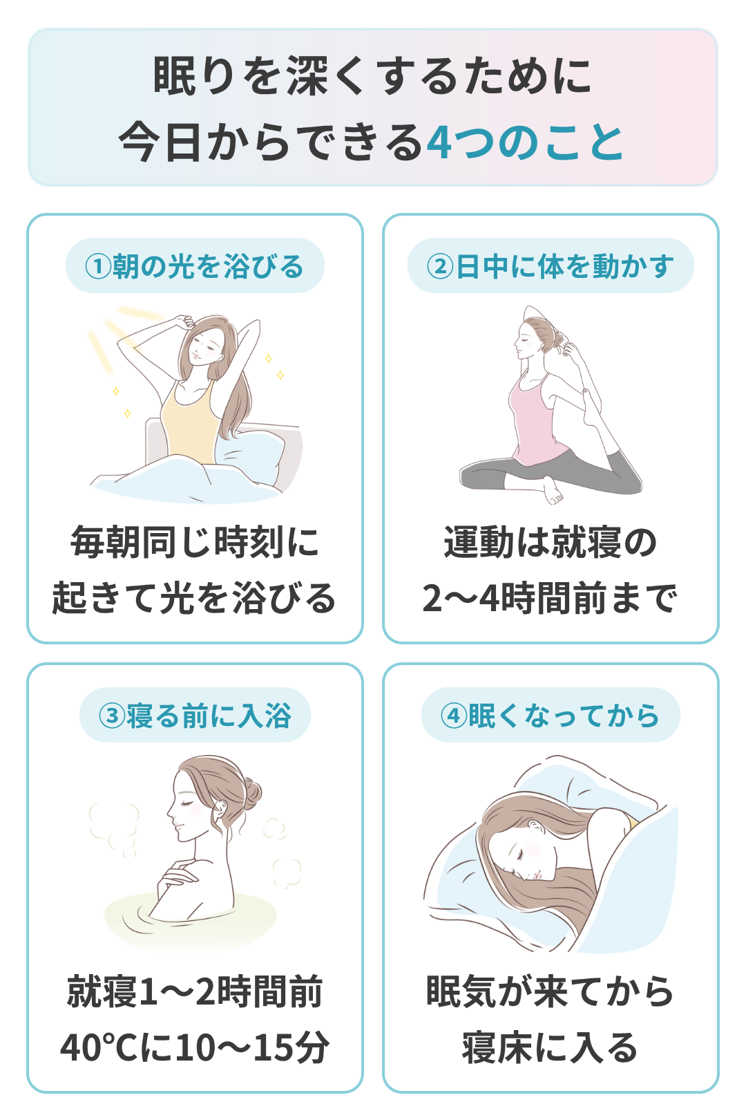 眠りを深くするために今日からできること