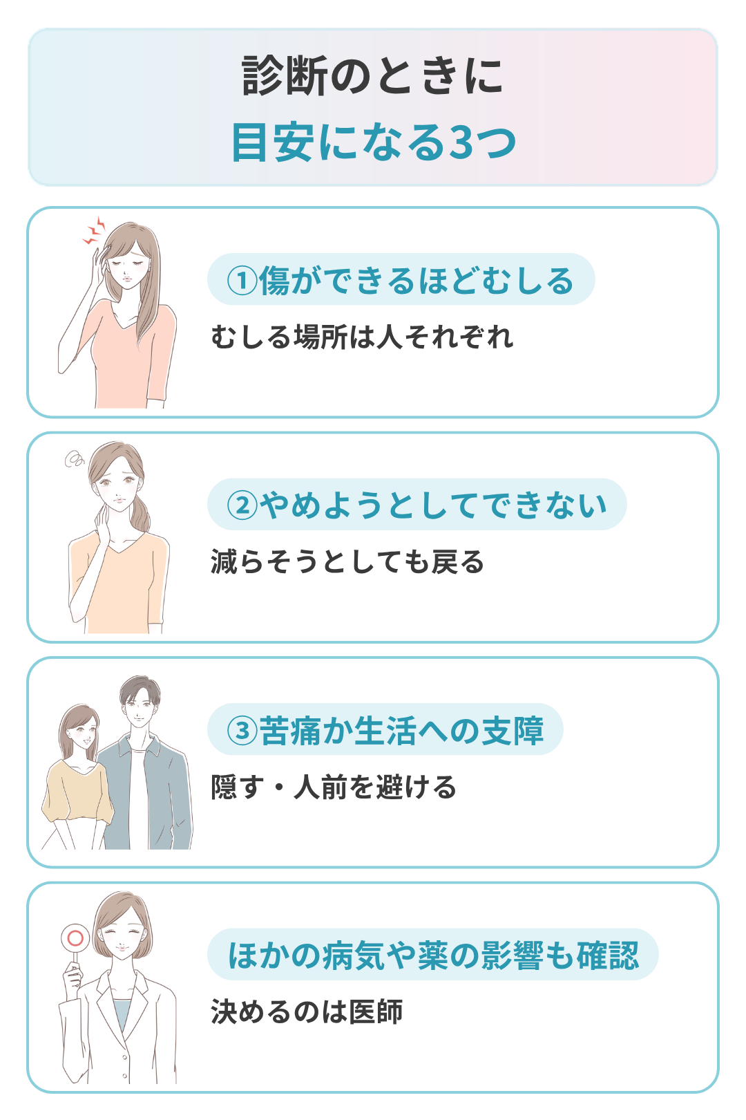 皮膚むしり症とはどういう状態か