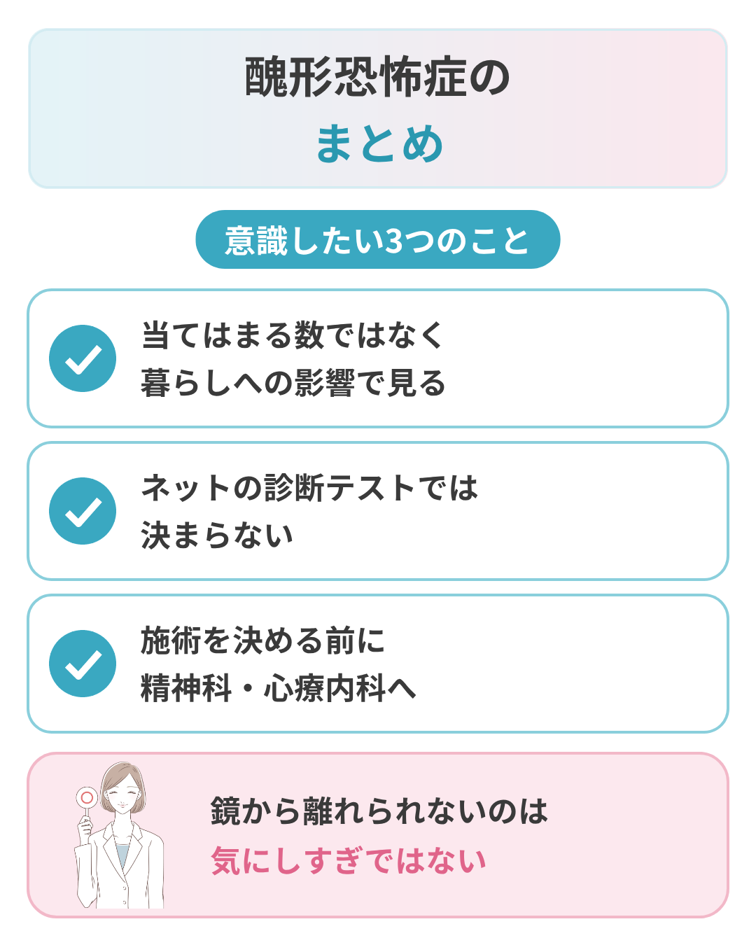 醜形恐怖症のまとめ