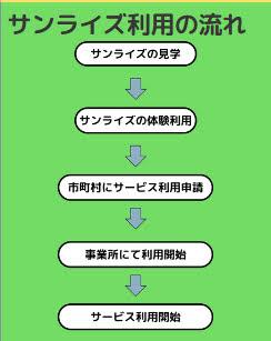 サンライズ利用までの流れ (フローチャート)